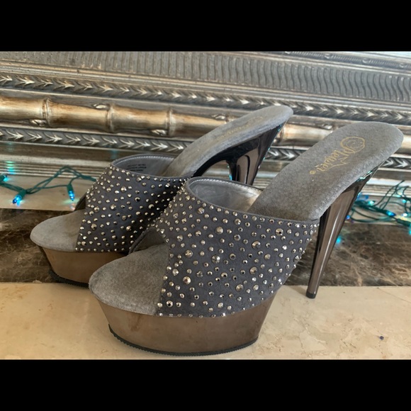 New Rhinestone Pleaser Heels Size 11 - Picture 2 of 6